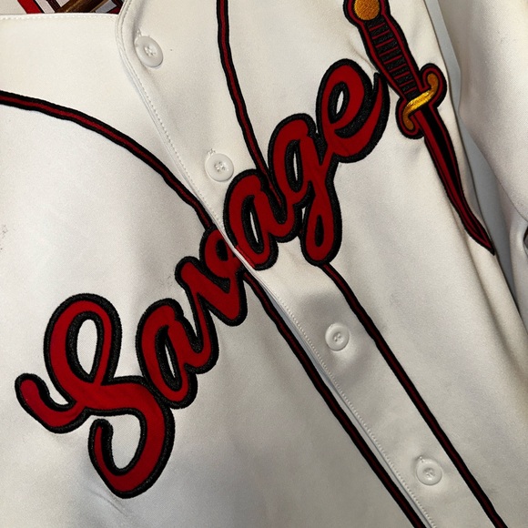 Rare 21 Savage baseball jersey ( savage mode 2 ) Atlanta braves mob style - Picture 4 of 9